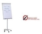 FRANKEN Flipchart Standard Mobil, 670 x 950 mm, hellgrau Tafel magnethaftend,
