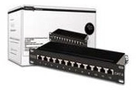 DIGITUS DN-91612S - Patch Panel - RJ-45 X 12 - Schwarz, RAL 9005 - 1U