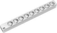 Bachmann 333.401, Bachmann 48,30cm (19")-Steckdosenleiste ALU 1HE, 9-fach, lichtgrau