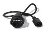 APC - Stromkabel - power CEE 7/7 (W) zu IEC 60320 C14 - 10 A - 61cm - Schwarz - f&uuml;r
