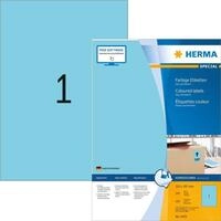 HERMA Special - Permanent selbstklebende, matte Papieretiketten - Blau - A4 (210 x