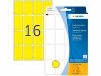 HERMA 2451, HERMA - Permanentklebeetiketten - Gelb - 25 x 40 mm 512 Etikett(en) (32