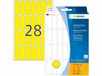 HERMA 2361, HERMA - Matte, permanente selbstklebende Papieretiketten - Gelb - 13 x 40