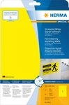 HERMA Special - Selbstklebende matte Folienetiketten - Gelb - A4 (210 x 297 mm) 25