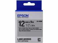 Epson C53S654019, Epson LabelWorks LK-4SBM - Etikettenband - black on metallic...