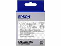 Epson C53S654013, Epson LabelWorks LK-4TWN - Etikettenband - White on Transparent -