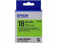 Epson C53S655005, Epson LabelWorks LK-5GBF - Schwarz auf Grün - Rolle (1,8 cm...