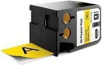 DYMO XTL - Vinyl - permanenter Klebstoff - Schwarz auf Gelb - Rolle (0,54 cm x 7 m) 1