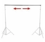 Walimex pro Teleskop Hintergrundstange - 120-307 cm, belastbar bis 6 kg - mit