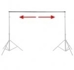 Walimex pro Teleskop Hintergrundstange - 225-400 cm, belastbar bis 6 kg - mit