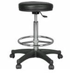 Walimex Rollhocker mit schwarzem Polstersitz, H&ouml;henverstellbar & bis 120 kg