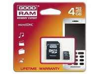 GoodRam M40A-0080R11, Goodram 8GB Micro SDHC - MicroSDHC - Klasse 4 - Schwarz -