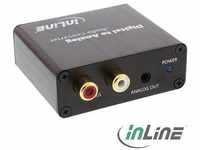 InLine 65002K, InLine Audio-Konverter Digital zu Analog, Toslink & Cinch Eingang zu