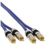 InLine Premium - Audiokabel - RCA m&auml;nnlich zu RCA m&auml;nnlich - 15,0m - doppelt