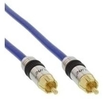 InLine&reg; Cinch Kabel AUDIO, PREMIUM, vergoldete Stecker, 1x Cinch St/St, 15m (89415P)