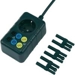 Voltcraft Messadapter [ Schutzkontakt-Stecker - Buchse 4 mm, Schutzkontakt-Kupplung]
