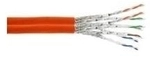 INLINE - Duplex Verlegekabel - 100 m - SFTP -Cat.7a Rohkabel - halogenfrei - Orange