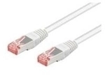 Wentronic Goobay CAT 6 Patchkabel, S/FTP (PiMF), Wei&szlig;, 50 m - LSZH halogenfrei,