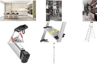 Hailo Alu-Sicherheitsleiter L80 ComfortLine, 3 Stufen XXL-Alu-Stufen mit