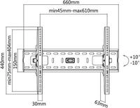 VALUE - Wandhalterung f&uuml;r LCD-/Plasmafernseher - Schwarz - Bildschirmgr&ouml;&szlig;e: 81 -