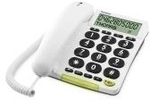 DORO PhoneEasy 312cs - Telefon mit Schnur mit Rufnummernanzeige - wei&szlig;