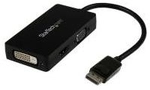 StarTech.com 3-in1 DispalyPort auf HDMI / DVI / VGA Adapter / Konverter - Schwarz -