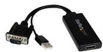 StarTech.com VGA to HDMI Adapter with USB Audio & Power - Videokonverter - VGA - HDMI