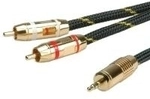 ROLINE GOLD Audio-Verbindungskabel 3,5mm Stereo - 2x Cinch, Stecker / Stecker 10