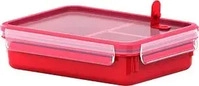 emsa 517775, emsa Mikrowellendose CLIP & MICRO, 1,2 Liter, mit Eins&auml;tzen rot, 100%