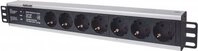 Intellinet 48,30cm (19) 1,5U Rackmount 7-Way Power Strip - German Type, With Surge