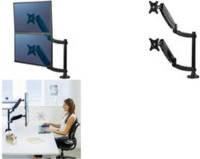 Fellowes Platinum Monitor Arm - Befestigungskit - einstellbarer Arm - f&uuml;r 2 Monitore
