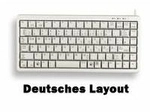 CHERRY Compact-Keyboard G84-4100 - Tastatur - USB - Englisch - US - Hellgrau
