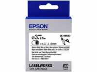 Epson C53S654903, Epson LabelWorks LK-4WBA3 - Schrumpfschlauch - Schwarz auf Weiß -