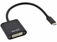 InLine 64103B, InLine - Externer Videoadapter - USB-C 3,1 - DVI - Schwarz (64103B)