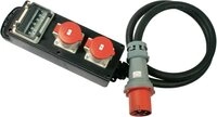 AS Schwabe 60807 Vollgummi-Verteiler-Leiste S 11 63 A 63 A 1 CEE-Stecker 63 A, 5polig