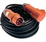 AS Schwabe Strom Verl&auml;ngerungskabel [ CEE-Stecker - CEE-Kupplung] 32 A Schwarz 25.00