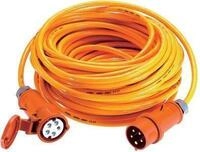 AS Schwabe Strom Verl&auml;ngerungskabel [ CEE-Stecker - CEE-Kupplung] 16 A Orange 10.00