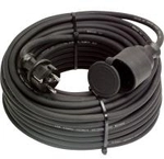 AS Schwabe Strom Verl&auml;ngerungskabel [ Schutzkontakt-Gummi-Stecker -