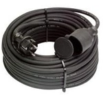 AS Schwabe Strom Verl&auml;ngerungskabel [ Schutzkontakt-Gummi-Stecker -