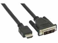 InLine 17663E, InLine HDMI-DVI Adapterkabel, HDMI Stecker auf DVI 18+1 Stecker, 3m