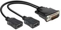 Delock 65280, DeLOCK - Videoanschlu&szlig; - DMS-59 (M) - bis - HDMI, 19-polig (W) - 25 cm