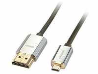 Lindy 41682, Lindy CROMO Slim High Speed HDMI to micro HDMI Cable with Ethernet -