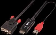 Lindy HDMI to VGA Adapter cable - Videokonverter - HDMI - HDMI - Schwarz (41456)
