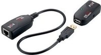 LogiLink USB 2.0 Extender-Set, PoE geeignet, schwarz Anschluss: USB-A Stecker - RJ45
