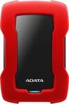 Adata HD330 - Festplatte - 1 TB - extern (tragbar) - USB 3.1 - 256-Bit-AES - Rot