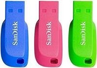 SanDisk Cruzer Blade - USB-Flash-Laufwerk - 16 GB - USB 2.0 - Blau, gr&uuml;n, pink