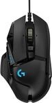 Logitech G502 HERO Gaming-Mause mit HERO Sensor (RGB-M&auml;use, 16.000 DPI, 11