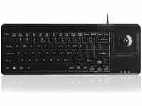 Perixx 11048, Perixx PERIBOARD-514H PLUS - Tastatur - mit Trackball - USB - USA