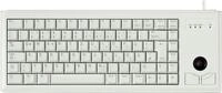 Cherry Slim Line G84-4400 - Tastatur - USB - 84 Tasten - Trackball - Hellgrau -