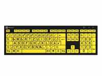 LogicKeyboard LKB-LPBY-BJPU-DE, LogicKeyboard XL Print PC Slim Line NERO - Tastatur -